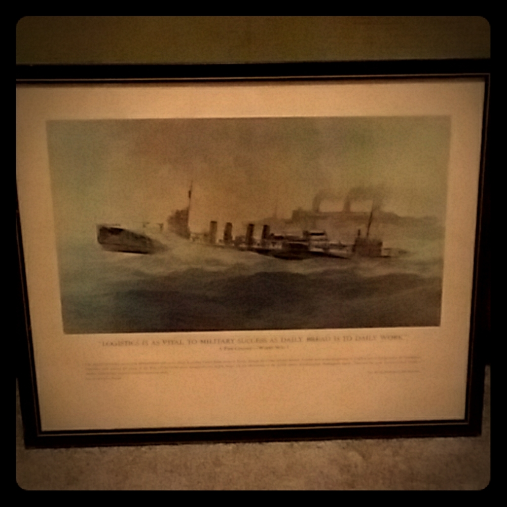 Naval print USS Allen & USS LEVIATHAN poster